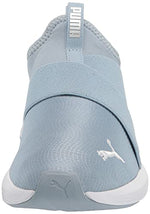 Puma Women's Prowl Slip On Cross Trainer, Pastel Blue Fog-Metallic Silver, 5.5
