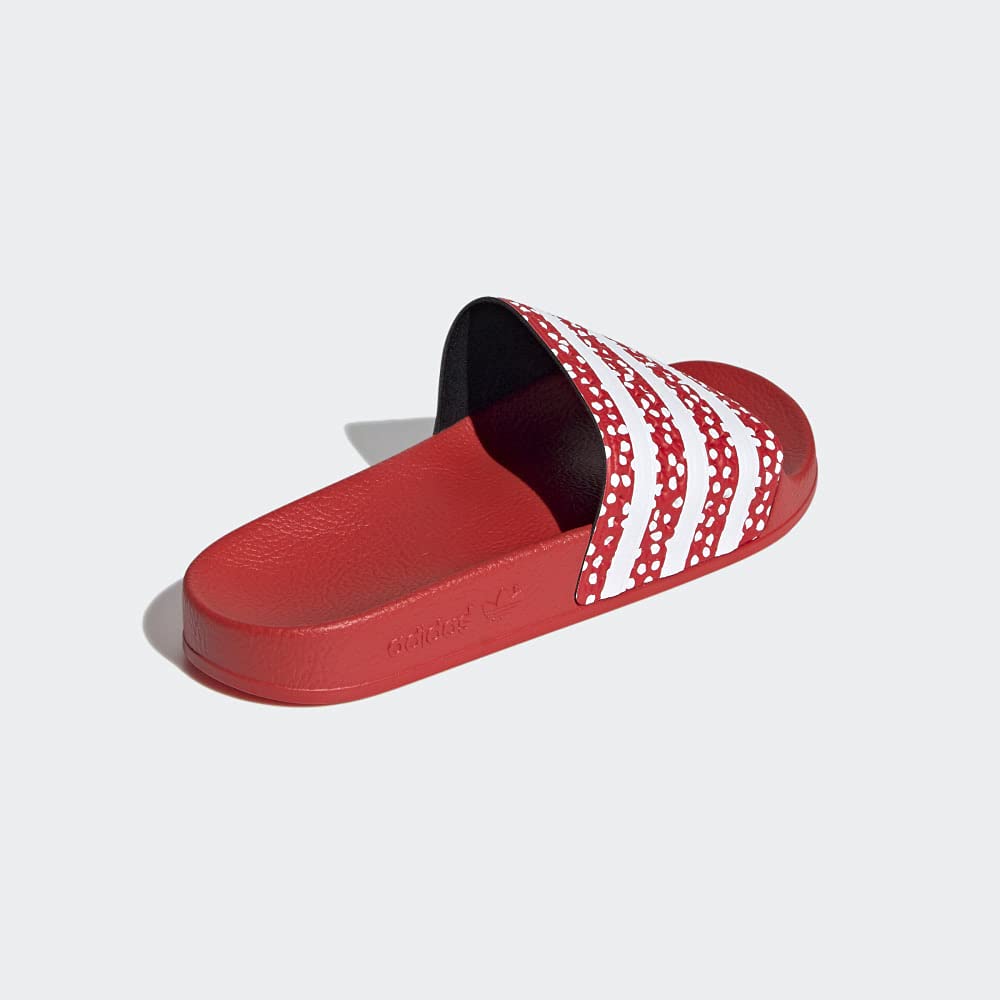adidas Adilette Footwear White/Vivid Red/Footwear White 8 B (M)