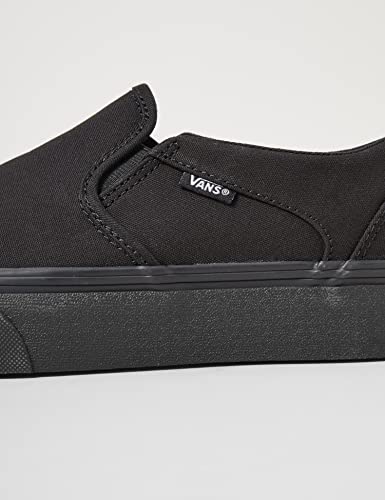 Vans Women's Asher Platform Sneaker, Canvas Black Black, 8