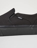 Vans Women's Asher Platform Sneaker, Canvas Black Black, 8