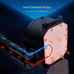 NexiGo CPU Liquid Cooler with Dual PWM Fans, 240mm Radiator, ARGB Lighting, 5V 3 Pin ARGB Header Extender, Computer Liquid Cooling System for AMD/Intel