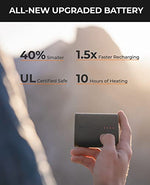 ORORO Men's Heated Jacket with Detachable Hood and Battery Pack (Black&Blue, S)