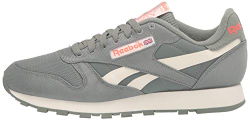 Reebok unisex adult Classic Leather (Ree)cycle Sneaker, Harmony Green/Classic White/Orange Flare, 10.5 Women 9 Men US