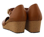 Birkenstock New Papillio Women's Mary Wedge Ginger Brown Leather 39 N