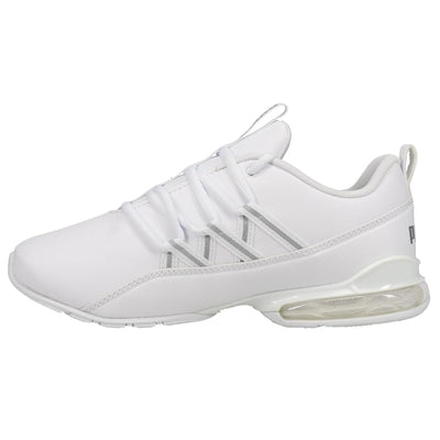 Puma Riaze Prowl Metal Women's Running Shoes, Puma Silver-White-II, 7.5 Wide