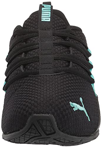PUMA Women's RIAZE PROWL MOD MULTI Sneaker, Puma Black-Blue Turquoise, 11