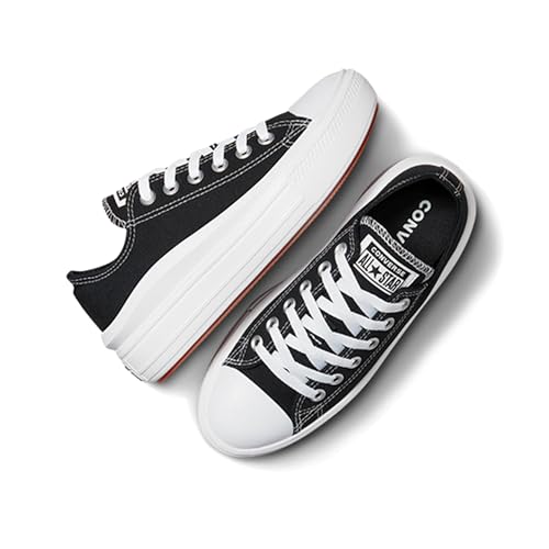 Converse Women's Sneaker, Black White White, 7