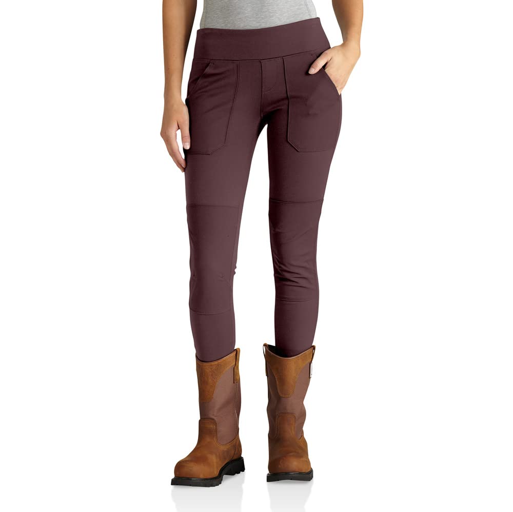 Carhartt Women's Force Fitted Midweight Utility Legging, BlackBerry, Medium