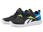 Reebok Boy's Rush Runner 5 Syn Alt (Little Kid) Core Black/Electric Cobalt/Laser Lime 12 Little Kid M