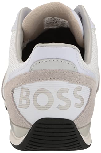 BOSS Saturn Low Profile Suede Trimmed Sneakers