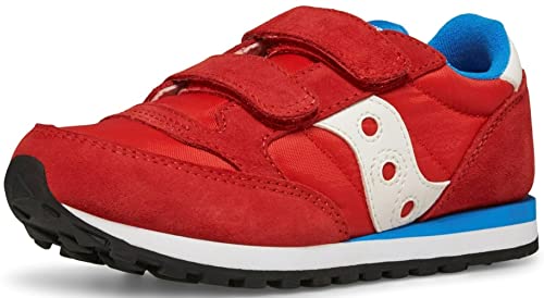 Saucony Jazz Double Hook & Loop Sneaker, RED/Blue, 12.5 US Unisex Little Kid