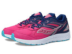 Saucony Cohesion 14 Lace to Toe Sneaker, Pink/Navy, 13.5 US Unisex Big Kid