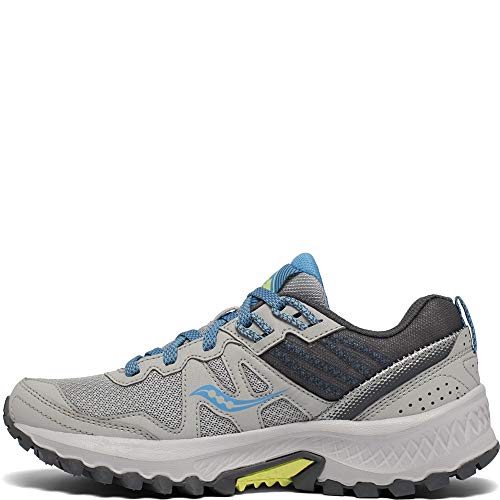Saucony womens Excursion Tr14 Trail Running Shoe, Grey/Blue/Glade, 5 US