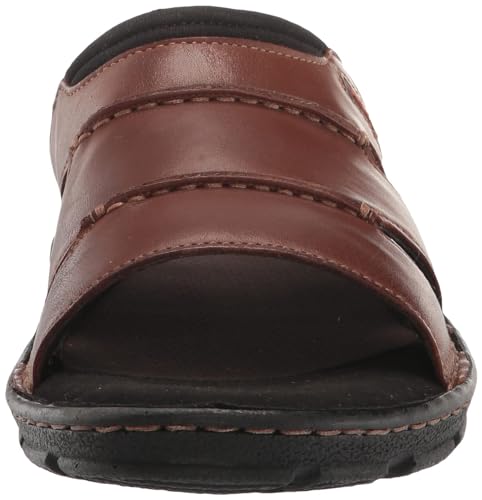 Rockport Men's Darwyn Slide Sandal, COACH BROWN, 12