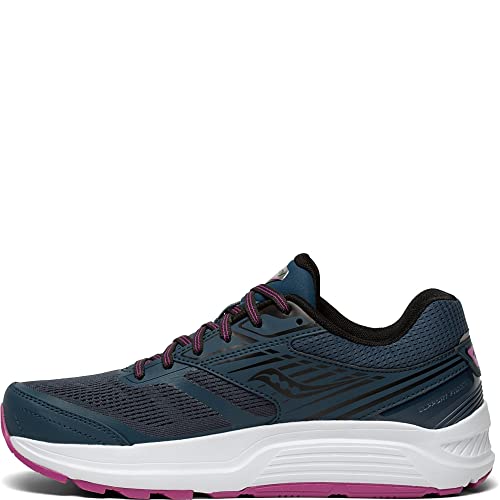 Saucony Women's Echelon 8 Running Shoe, Space/Razzle, 10.5 Wide