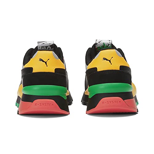 PUMA Men's RS 2.0 Sneaker, Block Party Cool Light Gray Black-Yellow Sizzle, 8
