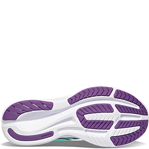 Saucony Women's Ride 15 Running Shoe, Cool Mint/Acid, 5.5 Wide