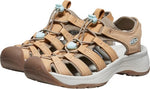 KEEN Women's Astoria West Closed Toe Sandals, Doe/Blue Glass, 9.5