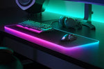 SteelSeries Gaming Mouse Pad 2 Zone RGB Illumination 9cm x 30cm x 0.4cm QcK Prism Cloth XL Black