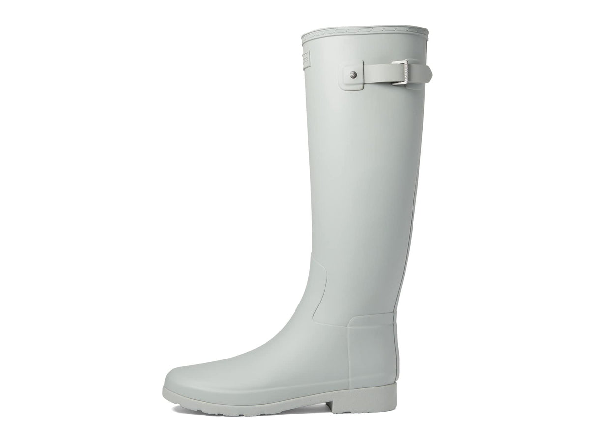 Hunter Original Refined Rain Boots for Women - Woven Nylon Lining, Cushioned Footbed, and Waterproof Shell Ice Grey 8 M