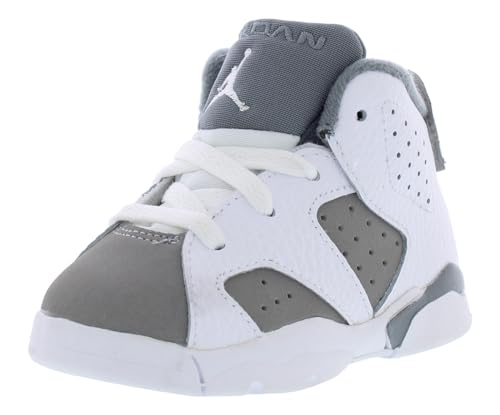 Jordan Baby Boy's 6 Retro (Infant/Toddler) White/Medium Grey/Cool Grey 6 Toddler M