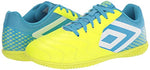 Umbro Men's Sala 5 IC Indoor Soccer Shoe, Yellow/Whie/Blue, 9