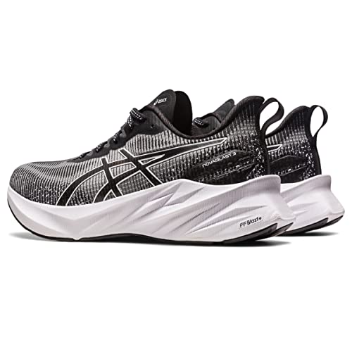 ASICS Women's NOVABLAST 3 LE Running Shoes, 6.5, White/Black
