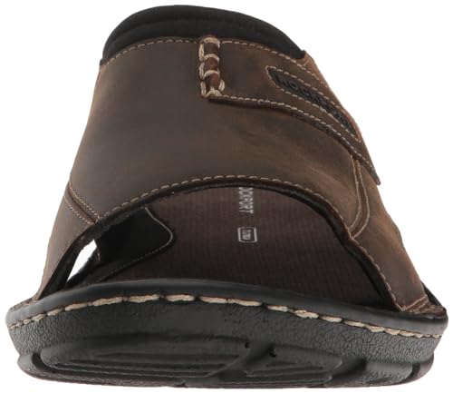Rockport Men's Darwyn Slide 2 Sandal, Brown II Leather, 8 M US