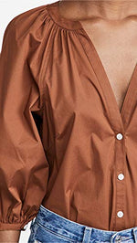 STAUD Women's New Dill Top, Tan, S