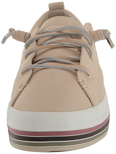 Sperry Women's Crest Vibe Platform Sneaker, Cream Stripe, 11