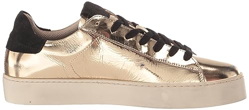 AllSaints Women's Shana Metallic Sneaker, Gold, 6