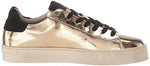 AllSaints Women's Shana Metallic Sneaker, Gold, 6