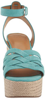 Marc Fisher LTD Women's Oaten Wedge Sandal, Medium Blue 420, 5