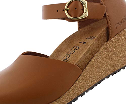Birkenstock New Papillio Women's Mary Wedge Ginger Brown Leather 39 N