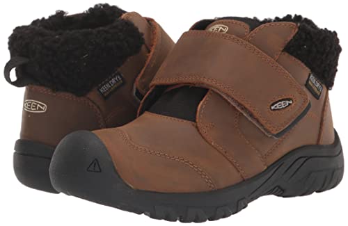 KEEN Kootenay 4 Mid Height Insulated Waterproof Snow Boots, Toasted Coconut/Vapor, 6 US Unisex Big Kid