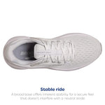 Brooks Men’s Ghost Max Cushion Neutral Running & Walking Shoe - White/Oyster/Metallic Silver - 15 Medium