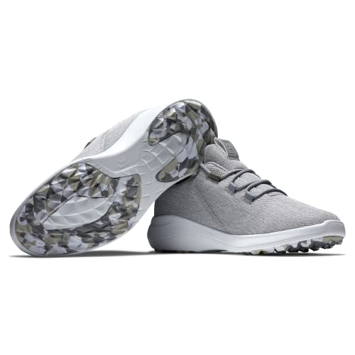 FootJoy Men's Fj Flex Coastal Previous Season Style Golf Shoe, Grey/White, 9.5