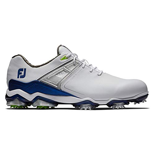 FootJoy Men's Tour X Previous Season Style Golf Shoes, White/Navy/Lime, 7.5 Wide