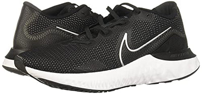 MEN'S NIKE RENEW RUN RUNNING SHOES, Black/Metallic Silver/White, 14