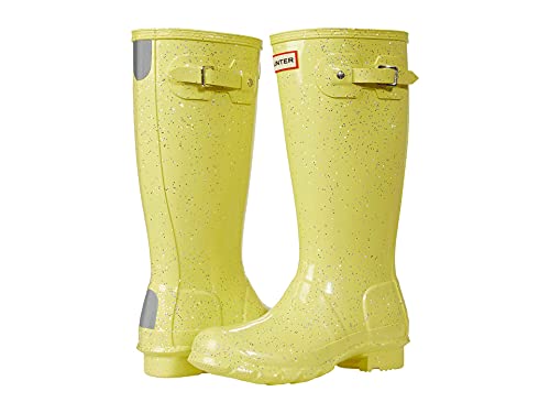 Hunter Original Giant Glitter Wellington Boots (Little Kid/Big Kid) Yellow Light 4 Big Kid M