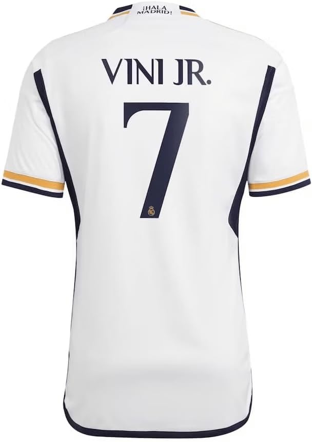 #7 Vini Jr Home Soccer Jersey White 22/23 (US, Alpha, Medium, Regular, White)