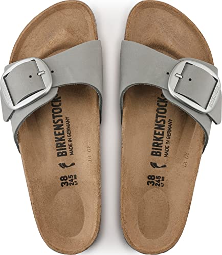 Birkenstock Women's Madrid Big Buckle Sandals, Dove Gray, Grey, 7-7.5 Medium US
