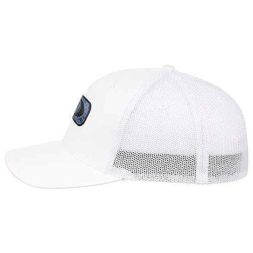 Oakley Indy Hologram Patch Trucker Stretch-Fitted Hat (White, L/X)