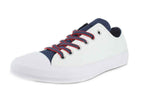 Converse Mens Chuck Taylor All Star û Ox û Court Prep White/Navy Sneaker - 9 Men - 11 Women