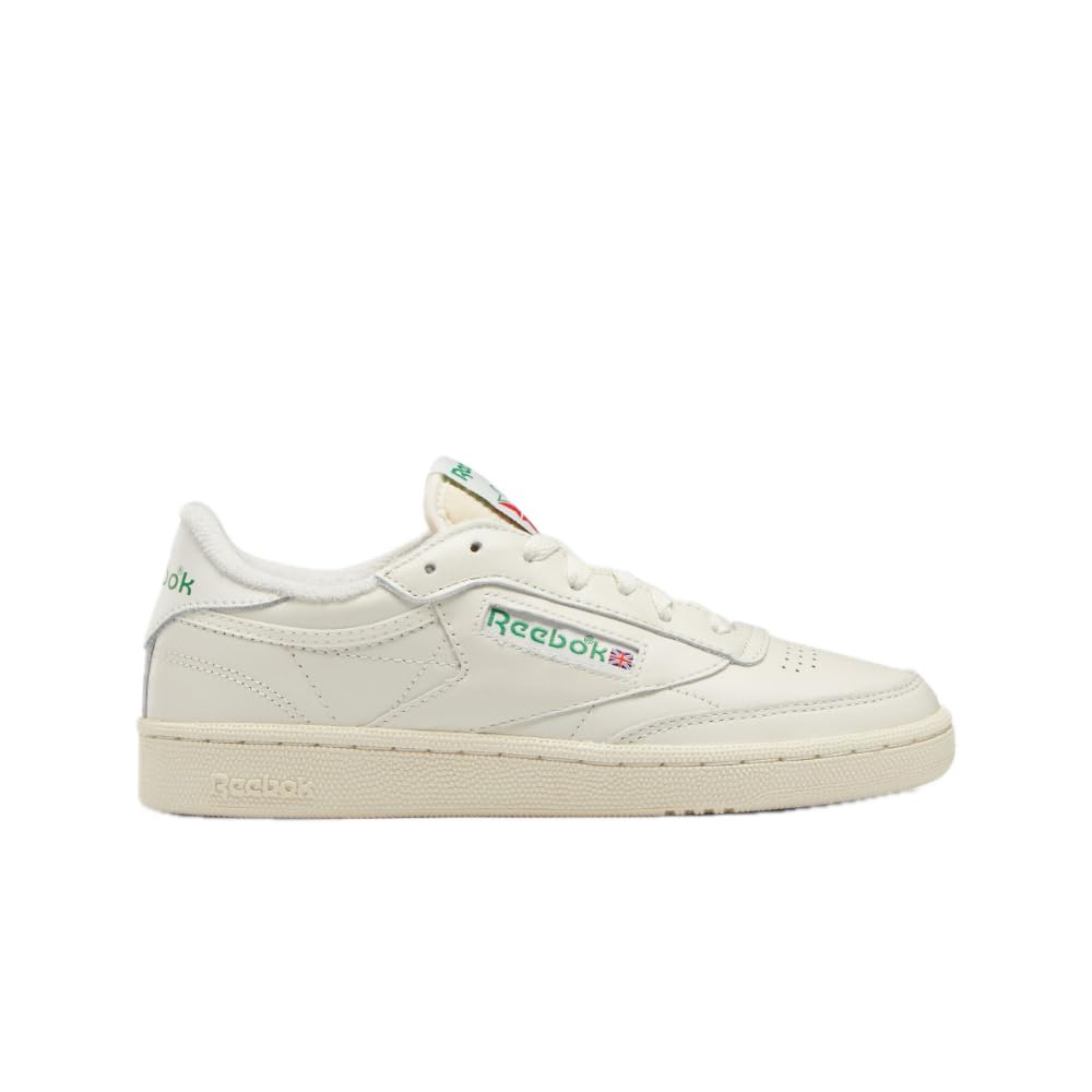 Reebok womens CLUB C 85 VINTAGE,CHALK/ALABAS/GLEGRN,9.5