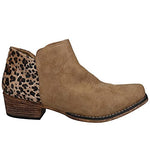 ROPER Sedona Tan Faux Leather Vamp/Leopard Print Heel 5 M