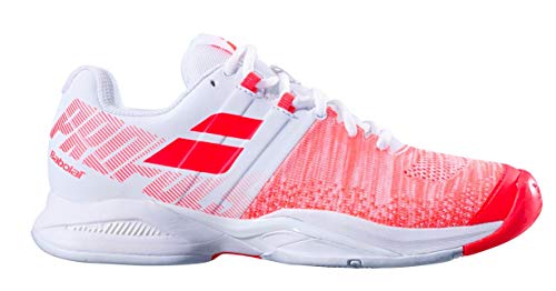 Babolat Women`s Propulse Blast All Court Tennis Shoes White and Fluo Strike (6)