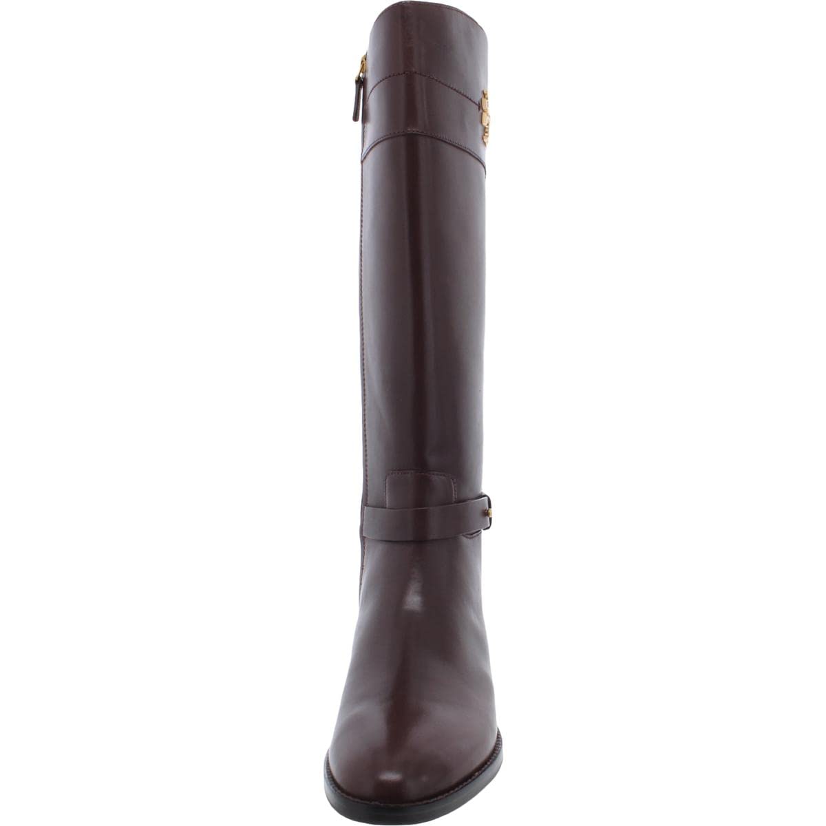 Tory Burch Womens Everly Leather Riding Knee-High Boots Brown 8.5 Medium (B,M)