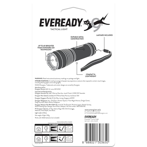 EVEREADY Energi LED Tactical Light (2 Lights w/ Lanyard)