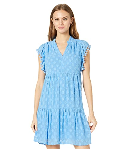 Lilly Pulitzer Arleah Dress Blue Thistle Daiquiri Ditsy Rayon Clip 4